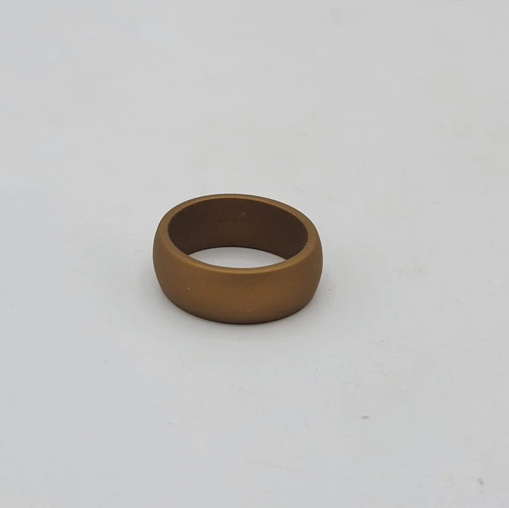 Men's Silicone Safety Ring Wedding Band Gold Silver size 10 Choose Color